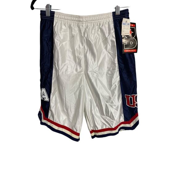 Vintage Don Alleson Red White & Blue Basketball Shorts Men’s Large USA 90’s NWT - Picture 3 of 3
